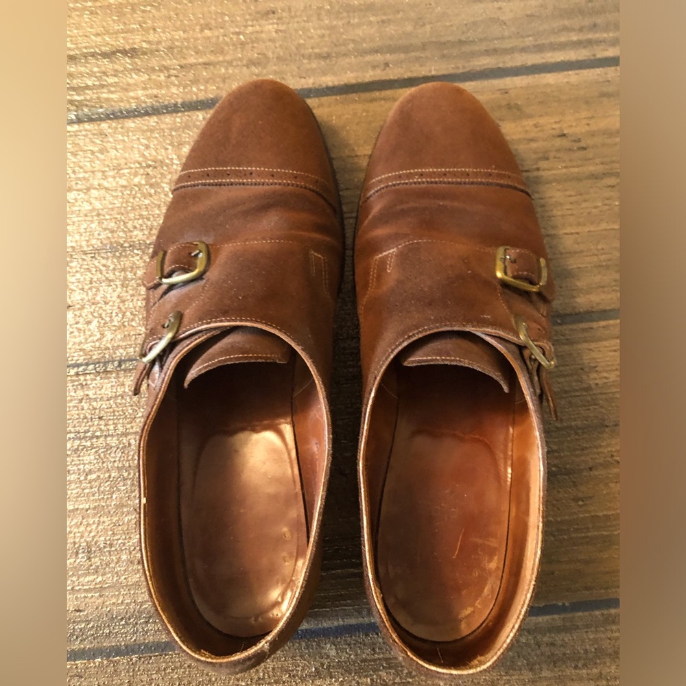 Ralph Lauren, Brown suede buckle loafers size 10 1/2 D